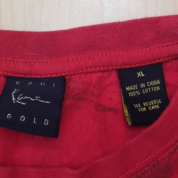 Kani Gold Men's Red Graphic T-shirt Size XL - Picture 2 of 3